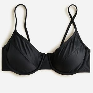 J. Crew NWT New 1993 underwire bikini top Black 34C